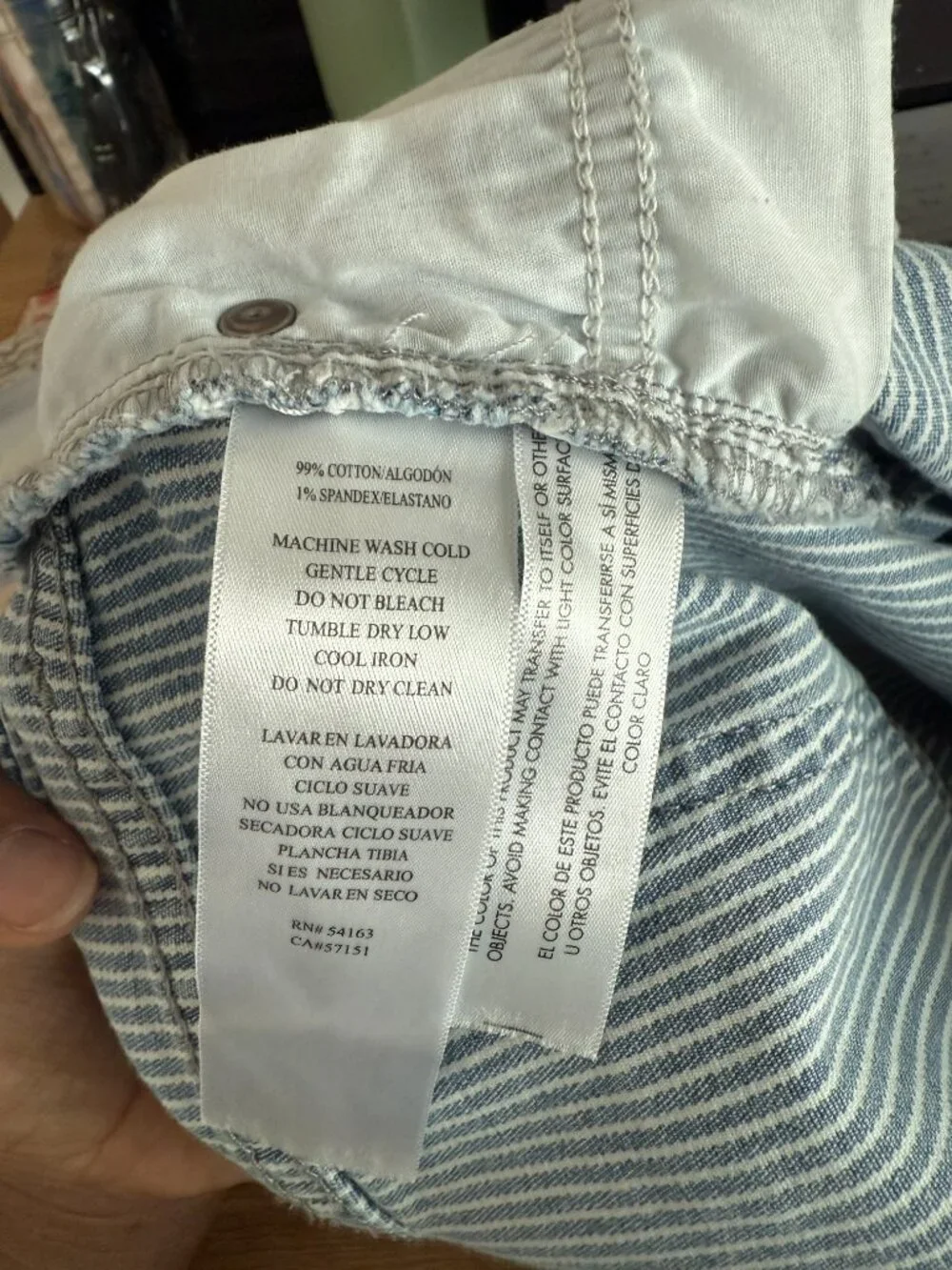 Calvin Klein Jeans Pinstripe Denim Shorts
